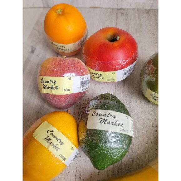 Country Market artificial realistic fruit banana lemon Apple orange lime Peach s - Picture 5 of 13